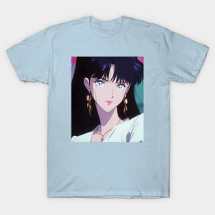 Anime Girl - Ice Blue - AI T-Shirt